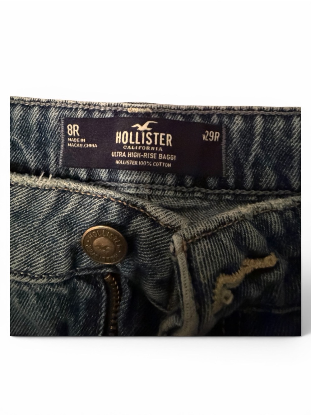 Hollister Wide-Leg Vintage Gray Wash Jeans - Picture 5 of 5
